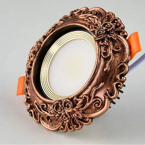plafonnier led style industriel rétro résine bronze œil de vache intégré - vue 6 sur 13