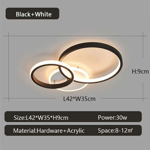 lustre moderne à LED pour décoration intérieure élégante