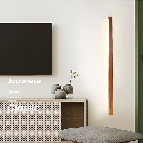 Applique murale LED double couleur en bois de noyer - vue 4 sur 12