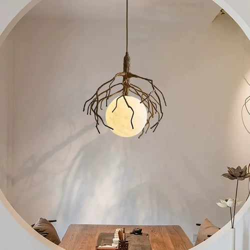 lustre suspendu en forme de branche d'arbre à led décor rétro - vue 7 sur 12