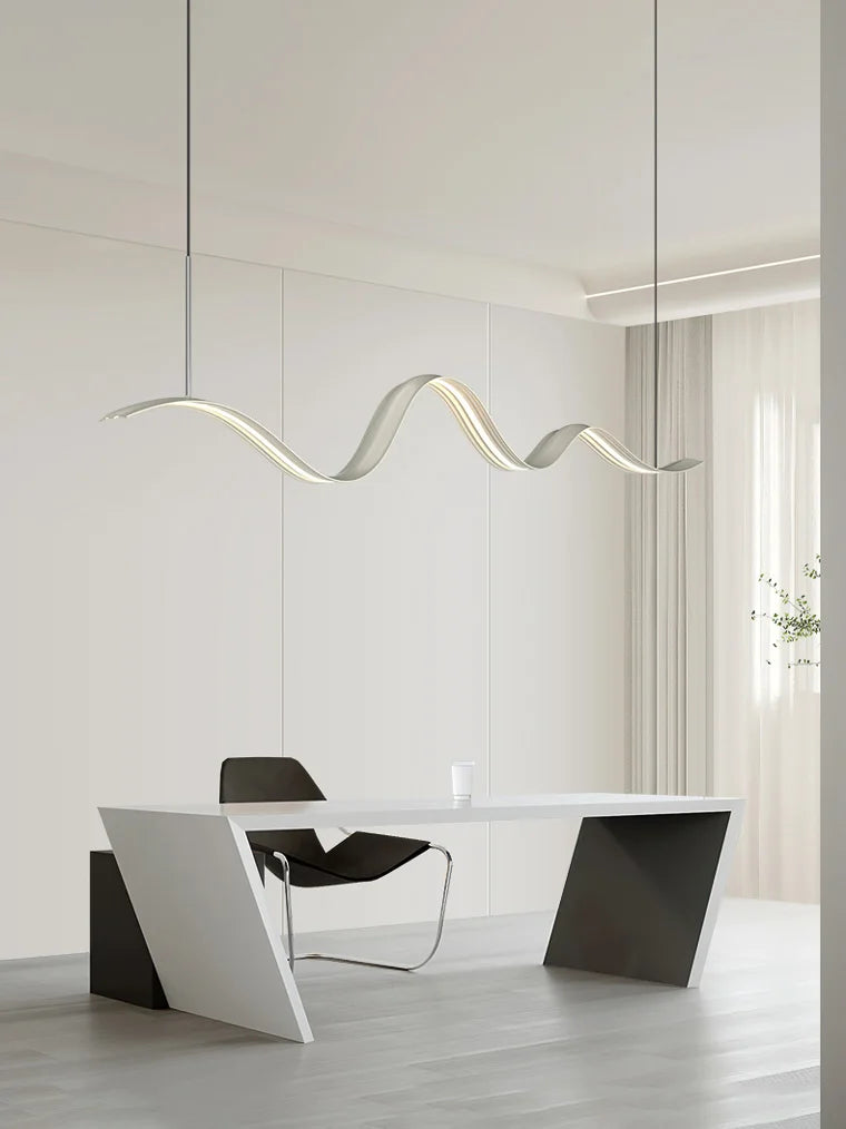 lustre moderne linéaire pour décoration de table élégante - vue 3 sur 14
