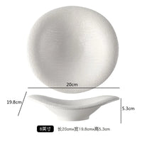 Vaisselle ceramique mate effet roche bols et assiettes