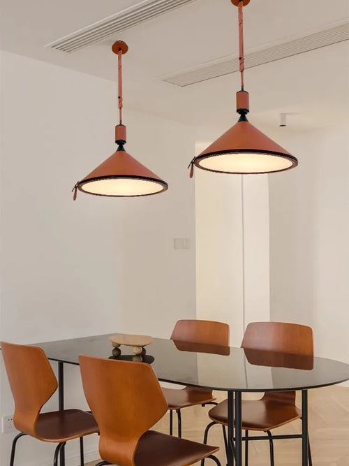 suspension minimaliste moderne en cuir de luxe - vue 3 sur 18
