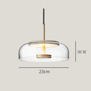 suspension en verre fumé transparent design nordique pour hôtel et café