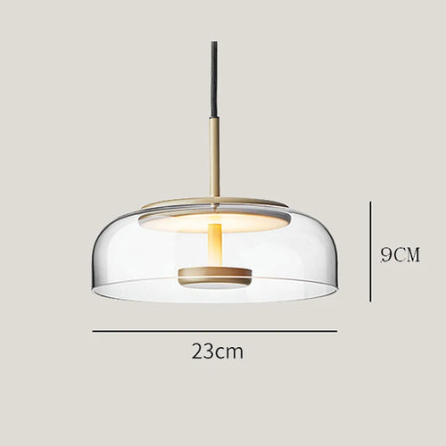 suspension en verre fumé transparent design nordique pour hôtel et café - vue 6 sur 9
