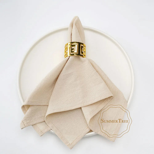 Serviette de table coton lavable lot 24 réutilisable