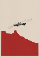 affiche rétro abstraite inspirée de films classiques décorative