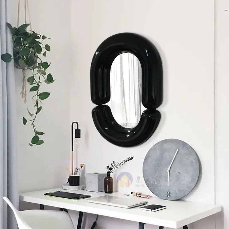 miroir mural ovale décoratif style nordique pour chambre - vue 5 sur 15