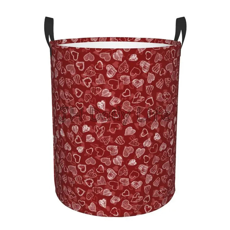 panier à linge pliable coeurs d'amour pour le rangement - vue 11 sur 12
