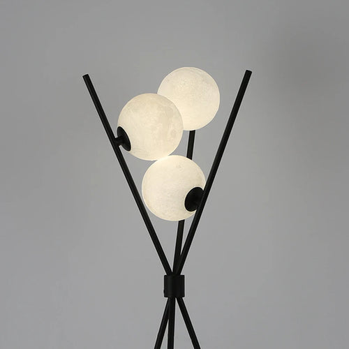 lampadaire lune led 3d design nordique trépied décoration - vue 5 sur 8