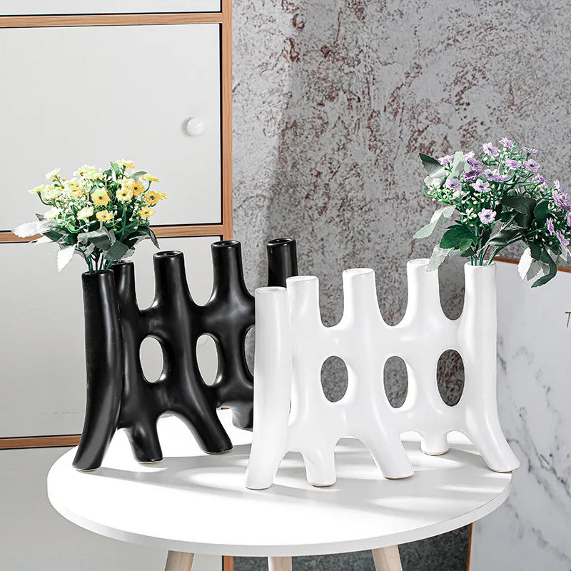 vase en céramique créatif pour un décor moderne - vue 2 sur 9