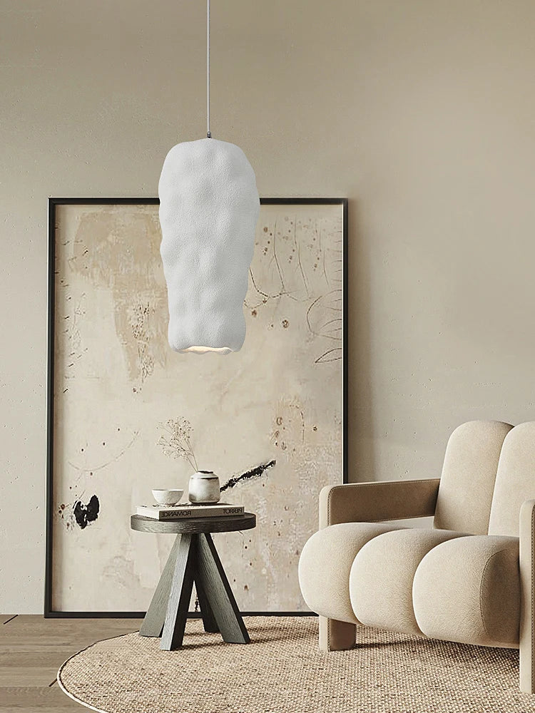 lustre wabi sabi japonais led pour décoration bar loft - vue 2 sur 10