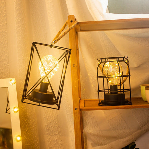 rétro-fer-forgé-lampe-table-bureau-lecture-veilleuse - vue 5 sur 9