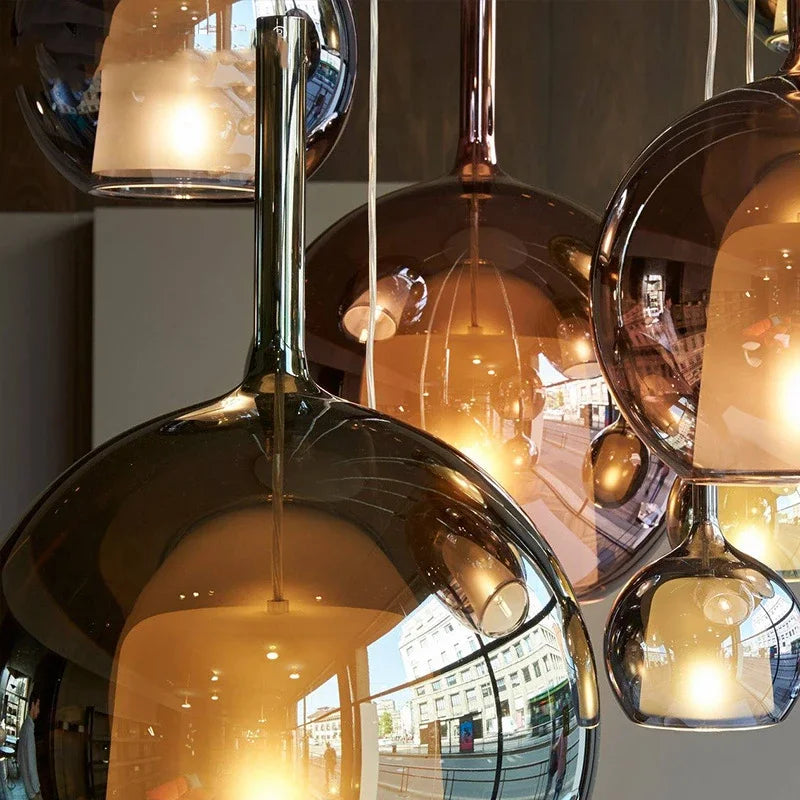 suspension à led penta glo en verre pour décoration intérieure - vue 5 sur 10