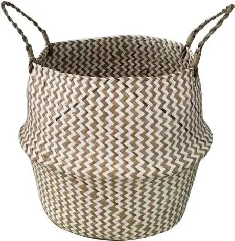 panier pliable en rotin pour rangement et décoration - vue 8 sur 11