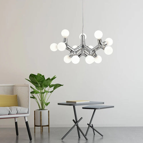 lustre design moléculaire nordique italien 	 2023 villa - vue 3 sur 6