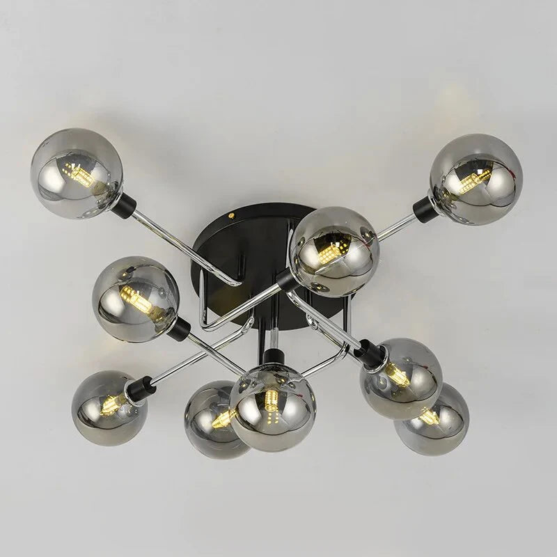 plafonnier led en verre design pour décoration intérieure - vue 5 sur 18