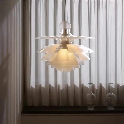 suspension style nordique en forme de pommes de pin abat-jour en verre - vue 2 sur 7
