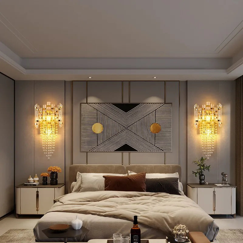 applique murale en cristal moderne luxe style nordique pour intérieur élégant - vue 2 sur 7