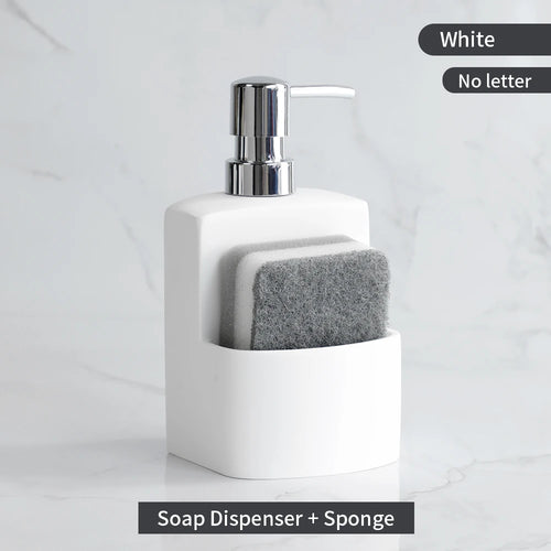 distributeur de savon liquide avec rangement pour accessoires de cuisine - vue 9 sur 14