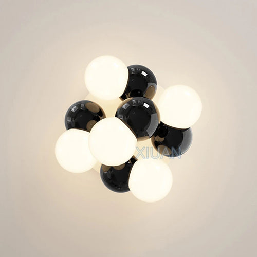 lustre nordique bulle ronde led pour chambre d'enfant - vue 5 sur 9