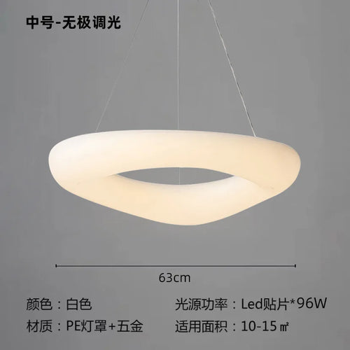 plafonnier led moderne en forme de nuages avec télécommande - vue 11 sur 14