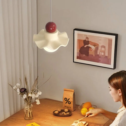 suspension led fleur style nordique pour décoration intérieure - vue 3 sur 16