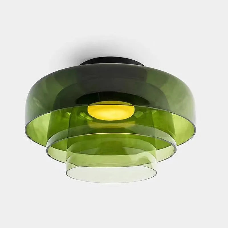 Plafonnier en verre nordique chambre à coucher plafonnier médiéval pour Restaurant Simple moderne créatif salle à manger lampes de décoration - vue 3 sur 21