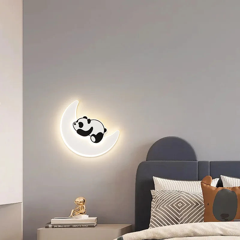 applique murale créative panda astronaute pour chambre d'enfants - vue 5 sur 8