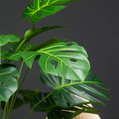 palmier artificiel 18 feuilles grandes plantes monstera décoratif pour intérieur - vue 4 sur 6