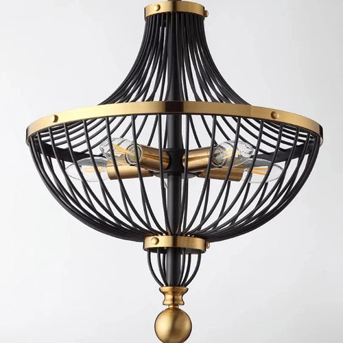 lustre rétro led en fer avec suspension pour décoration américaine - vue 5 sur 6