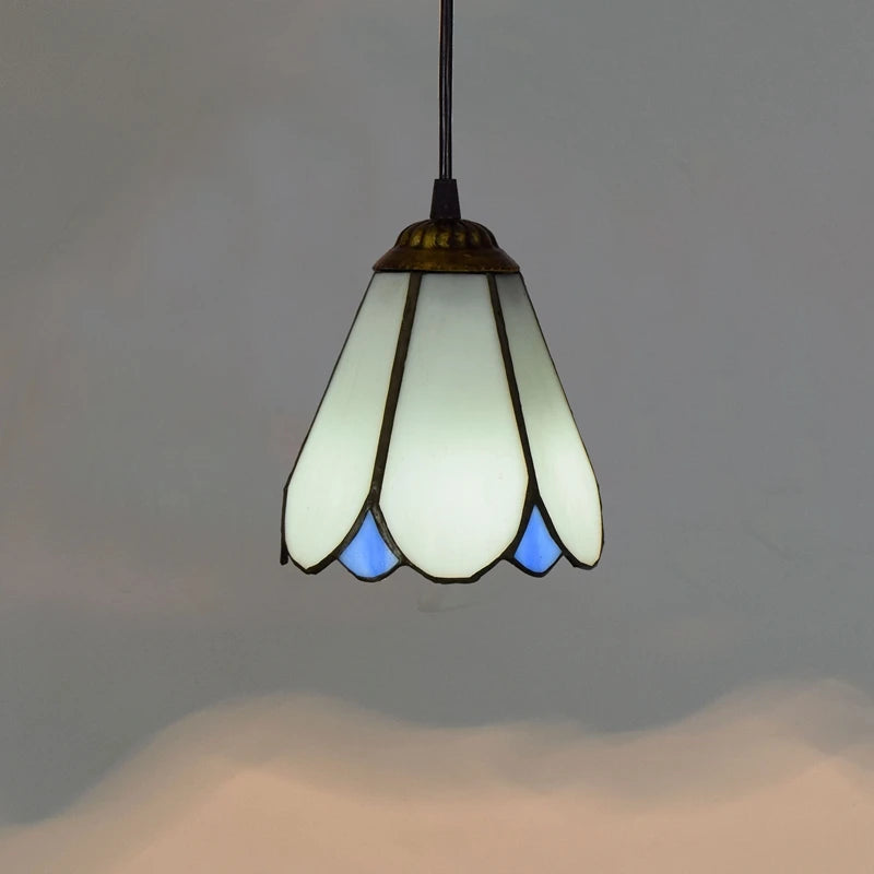 lustre en verre style tiffany rétro pour intérieur méditerranéen - vue 15 sur 30