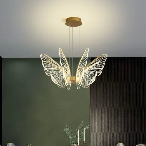 lustre papillon moderne en acrylique pour décoration intérieure - vue 3 sur 8