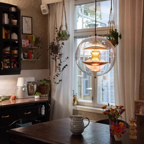 lustre moderne en acrylique design danois pour décoration intérieure - vue 4 sur 9