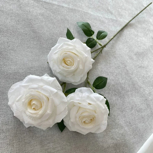 fleurs artificielles en velours roses décoratives pour intérieur - vue 11 sur 14
