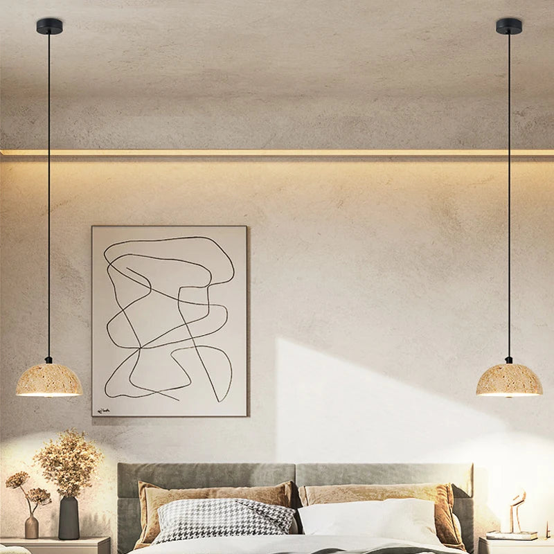 suspension led naturelle pour décoration intérieure moderne - vue 3 sur 6