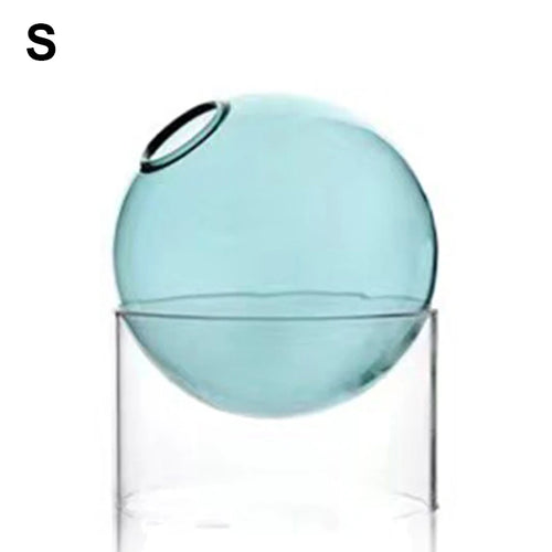 mini vase rond en verre pour décoration hydroponique écologique - vue 15 sur 18
