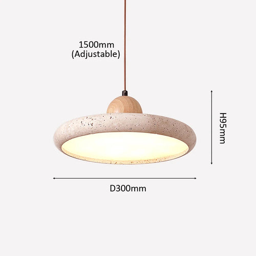 Suspension ronde circulaire décorative moderne et créative en pierre naturelle - vue 5 sur 6