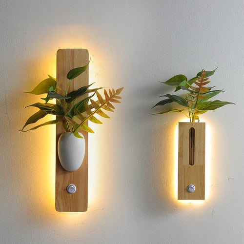 applique murale led en bois pour intérieur décoratif 2023 - vue 2 sur 8