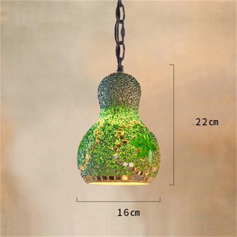 lustre en mosaïque turque fait main style art déco romantique en verre coloré - vue 11 sur 16
