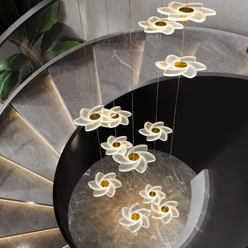 lustre moderne décoratif pour hall d'hôtel duplex luxe - vue 6 sur 26