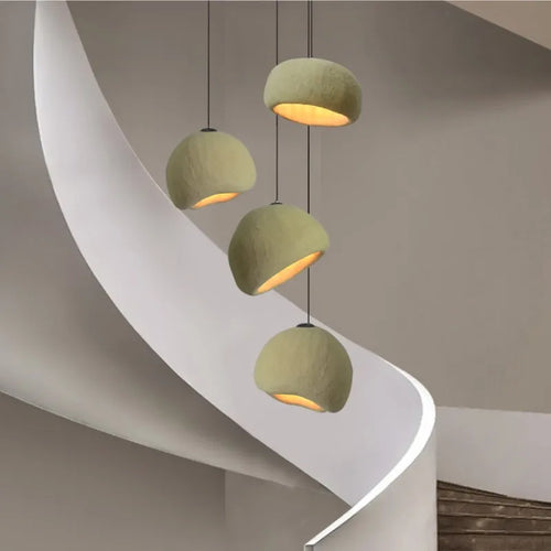 Rétro Loft escaliers E27 Led Lustre éclairage Wabi Sabi Lustre suspension Lustre lampe nordique suspension lampe décor à la maison suspension lampe - vue 3 sur 11