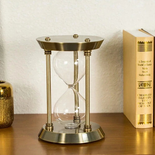 bouteille sablier en verre horloge de sable décorative artisanale - vue 5 sur 7
