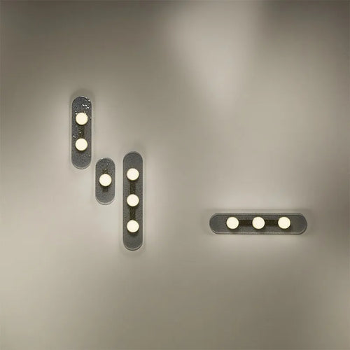 Nordic light luxury strip bubble glass wall lamp designer decorates bedroom bedside lamp, living room background wall wall lamp - vue 3 sur 11