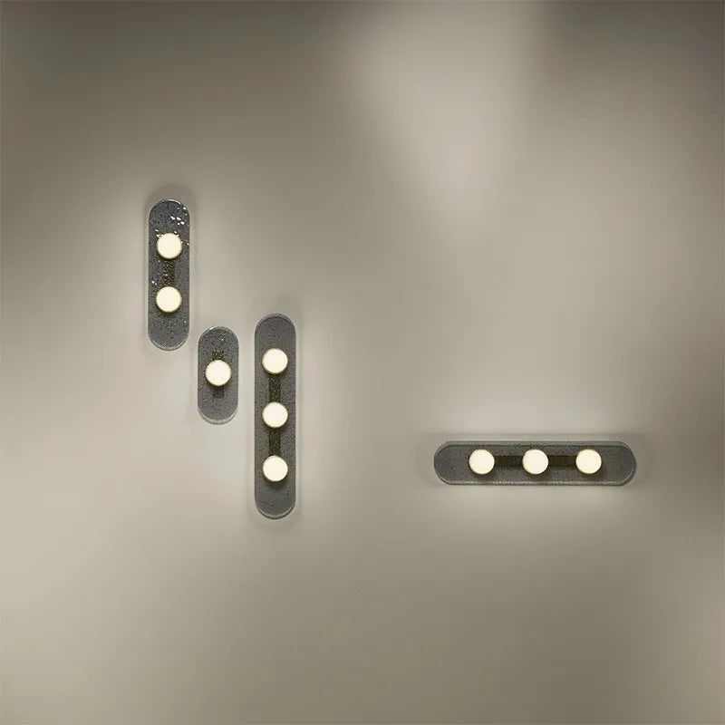 Nordic light luxury strip bubble glass wall lamp designer decorates bedroom bedside lamp, living room background wall wall lamp - vue 2 sur 11