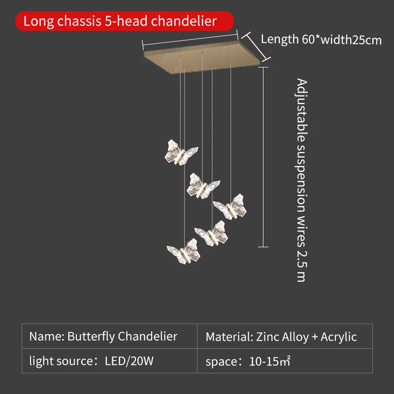suspension en cristal nordique avec éclairage moderne décoratif - vue 18 sur 18