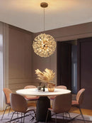 lustre en cristal moderne en forme de pissenlit créatif et atmosphérique