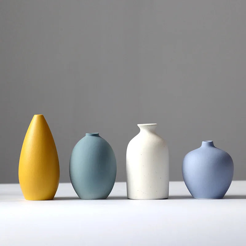 vase en céramique pour fleurs sèches décoration nordique créative - vue 5 sur 10
