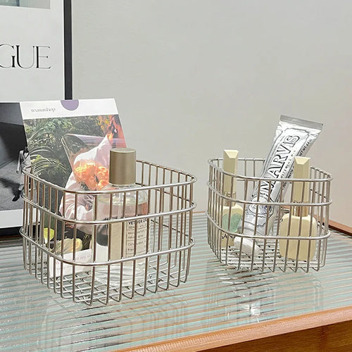 panier de rangement carré en acier inoxydable pour organiser votre intérieur - vue 2 sur 8