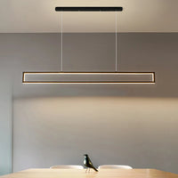 suspension led moderne éclairage intérieur design rectangulaire